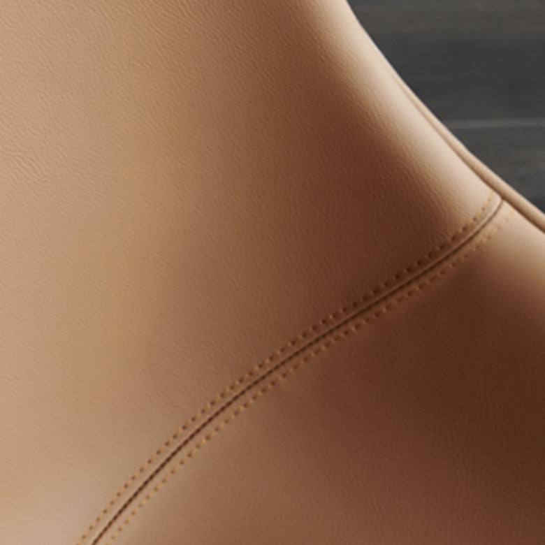 Sillas de comedor de estilo moderno sillas de cocina de cuero falso con patas de metal