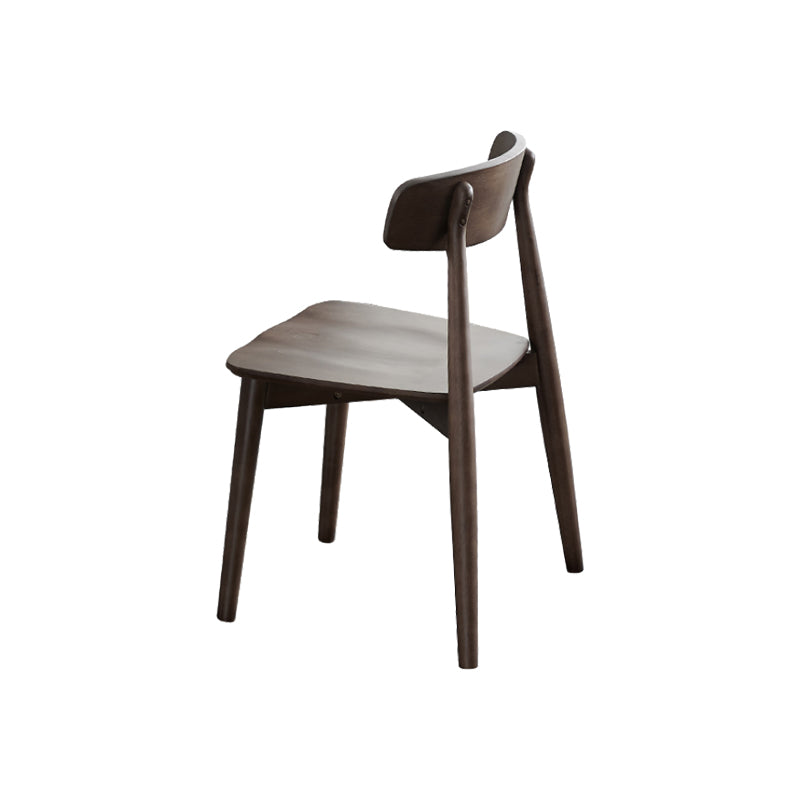 Solide houten eetkamerstoel moderne stijl open rug armloze stoel voor eetkamer