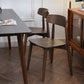 Solide houten eetkamerstoel moderne stijl open rug armloze stoel voor eetkamer