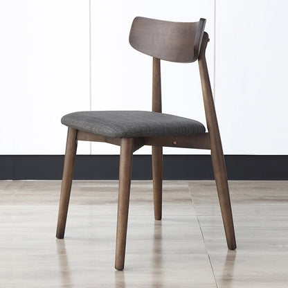 Solide houten eetkamerstoel moderne stijl open rug armloze stoel voor eetkamer