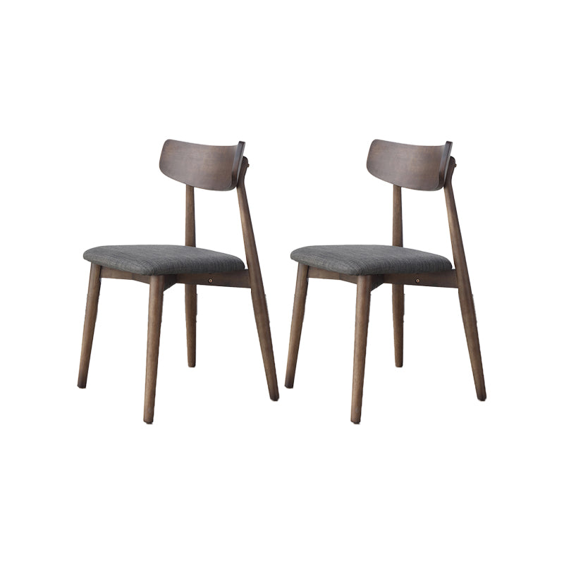 Solide houten eetkamerstoel moderne stijl open rug armloze stoel voor eetkamer