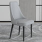 Faux Leather Dining Chairs Modern Parsons Armless Chair with Black Legs