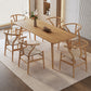 Solid Wood Furniture with Chairs 1/2/3/5 Pcs Modern Dinette Set for Home Use 7 Pieces: Table, 6 Wood Chairs Clearhalo 'Dining Room Sets' 'Dining Tables & Seating' 'dining_room_set' 'furn' 'furn_dining_room_set' 'Furniture' 'Kitchen & Dining Furniture' 7163760