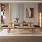 Solid Wood Furniture with Chairs 1/2/3/5 Pcs Modern Dinette Set for Home Use 6 Pieces: Table, 4 Black Chairs, 1 Bench Clearhalo 'Dining Room Sets' 'Dining Tables & Seating' 'dining_room_set' 'furn' 'furn_dining_room_set' 'Furniture' 'Kitchen & Dining Furniture' 7163761
