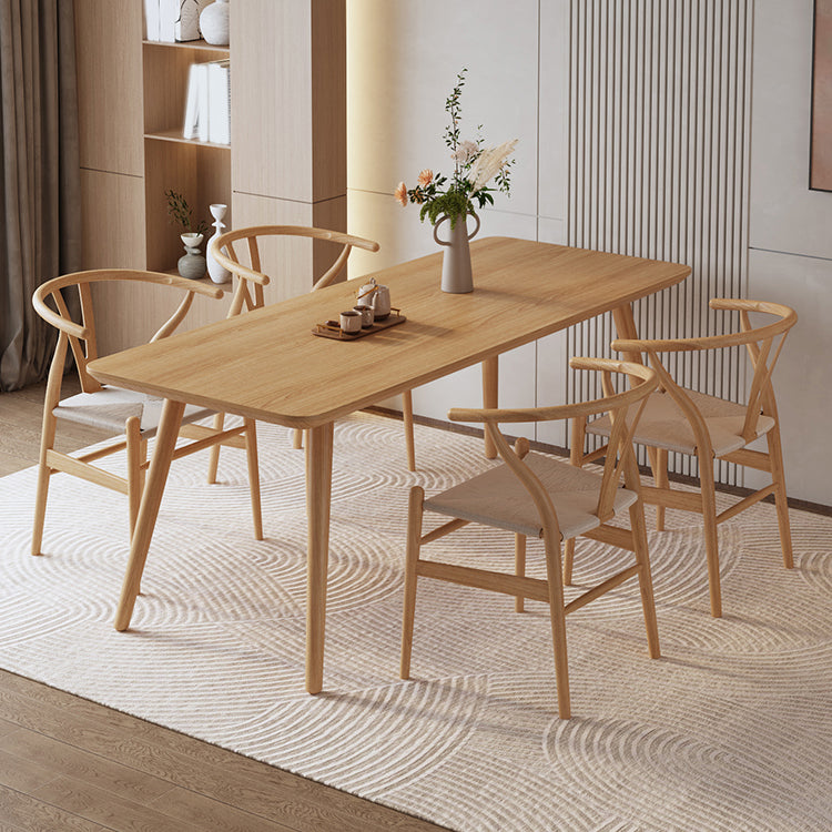 Solid Wood Furniture with Chairs 1/2/3/5 Pcs Modern Dinette Set for Home Use 5 Pieces: Table, 4 Wood Chairs Clearhalo 'Dining Room Sets' 'Dining Tables & Seating' 'dining_room_set' 'furn' 'furn_dining_room_set' 'Furniture' 'Kitchen & Dining Furniture' 7163763