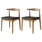 Solid Wood Furniture with Chairs 1/2/3/5 Pcs Modern Dinette Set for Home Use 2 Black Chairs Clearhalo 'Dining Room Sets' 'Dining Tables & Seating' 'dining_room_set' 'furn' 'furn_dining_room_set' 'Furniture' 'Kitchen & Dining Furniture' 7163766