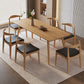 Solid Wood Furniture with Chairs 1/2/3/5 Pcs Modern Dinette Set for Home Use 7 Pieces: Table, 6 Black Chairs Clearhalo 'Dining Room Sets' 'Dining Tables & Seating' 'dining_room_set' 'furn' 'furn_dining_room_set' 'Furniture' 'Kitchen & Dining Furniture' 7163767