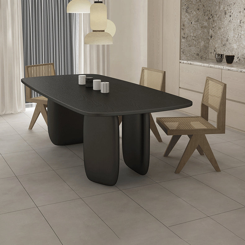 Solid Wood Furniture with Chairs 1/2/4/5 Pcs Modern Dinette Set for Home Use 4 Pieces: Table, 3 Chairs Clearhalo 'Dining Room Sets' 'Dining Tables & Seating' 'dining_room_set' 'furn' 'furn_dining_room_set' 'Furniture' 'Kitchen & Dining Furniture' 7163789