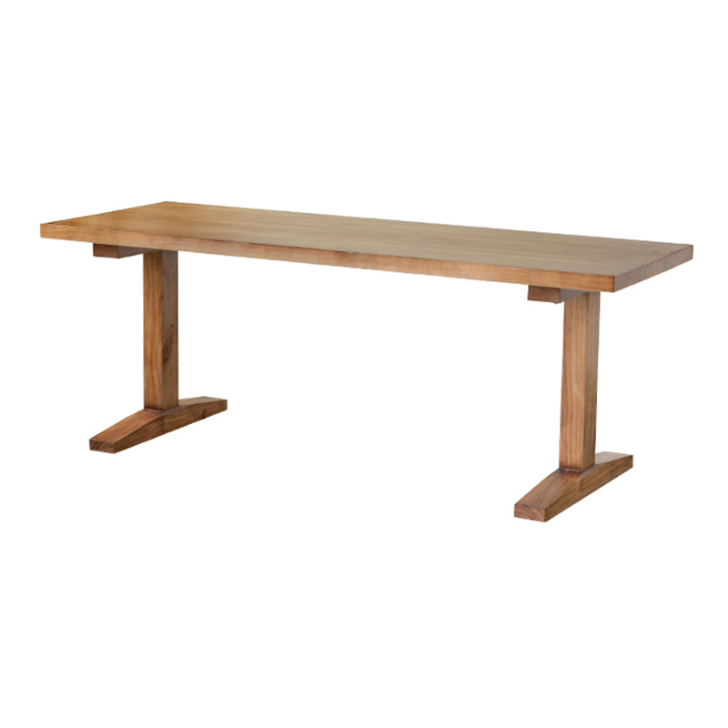 Contemporary Solid Wood Furniture 1/2/5 Pcs Dining Room Table Set in Brown