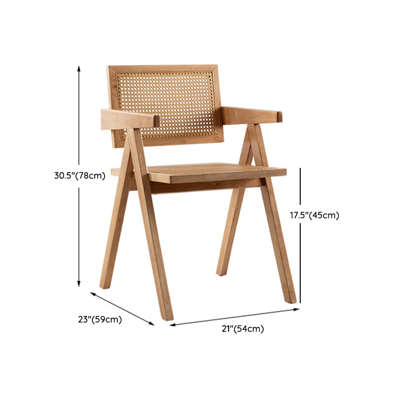 Contemporary Solid Wood Furniture 1/2/5 Pcs Dining Room Table Set in Brown