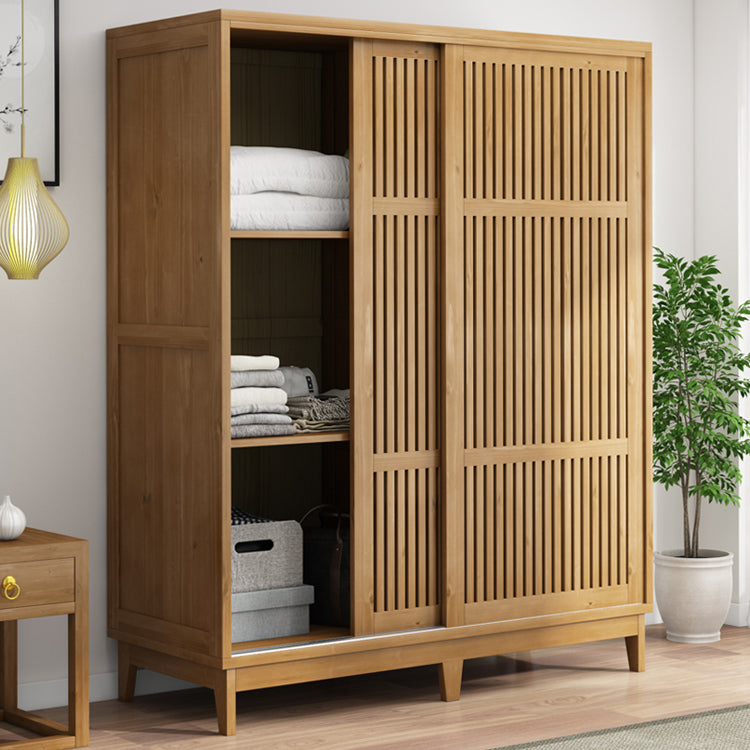Modern Pine Solid Wood Wardrobe Freestanding Multifunctional Wardrobe Armoire Clearhalo 'Armoires & Wardrobes' 'armoires_wardrobes' 'Bedroom Furniture' 'furn' 'furn_armoires_wardrobes' 'Furniture' 7163849