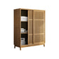 Modern Pine Solid Wood Wardrobe Freestanding Multifunctional Wardrobe Armoire Walnut 2 Clearhalo 'Armoires & Wardrobes' 'armoires_wardrobes' 'Bedroom Furniture' 'furn' 'furn_armoires_wardrobes' 'Furniture' 7163851