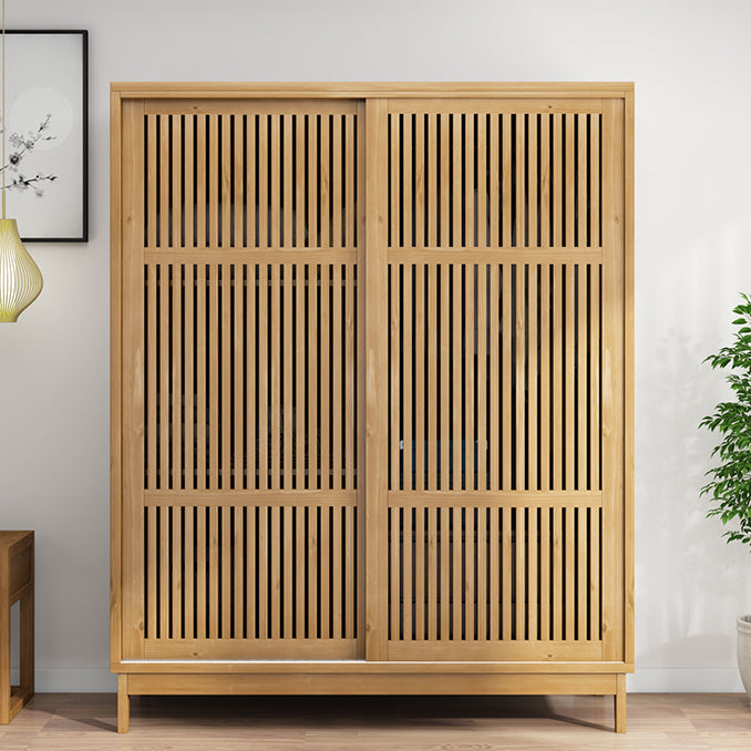 Modern Pine Solid Wood Wardrobe Freestanding Multifunctional Wardrobe Armoire Clearhalo 'Armoires & Wardrobes' 'armoires_wardrobes' 'Bedroom Furniture' 'furn' 'furn_armoires_wardrobes' 'Furniture' 7163855