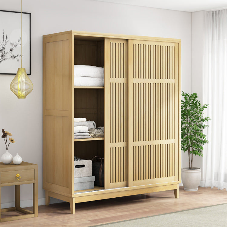 Modern Pine Solid Wood Wardrobe Freestanding Multifunctional Wardrobe Armoire Clearhalo 'Armoires & Wardrobes' 'armoires_wardrobes' 'Bedroom Furniture' 'furn' 'furn_armoires_wardrobes' 'Furniture' 7163861