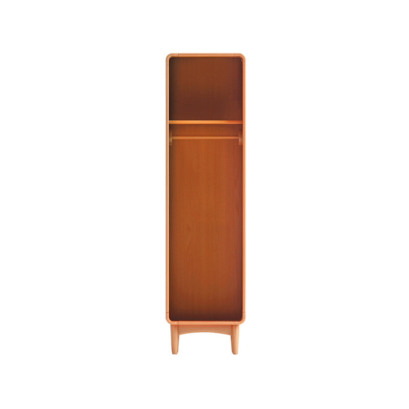 Freestanding Solid Wood Wardrobe Modern Wardrobe with Legs in Natural Armoire 20"L x 24"W x 77"H 1 Clearhalo 'Armoires & Wardrobes' 'armoires_wardrobes' 'Bedroom Furniture' 'furn' 'furn_armoires_wardrobes' 'Furniture' 7163866