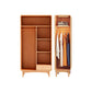 Freestanding Solid Wood Wardrobe Modern Wardrobe with Legs in Natural Wardrobe & Wardrobe 60"L x 24"W x 77"H 4 Clearhalo 'Armoires & Wardrobes' 'armoires_wardrobes' 'Bedroom Furniture' 'furn' 'furn_armoires_wardrobes' 'Furniture' 7163870