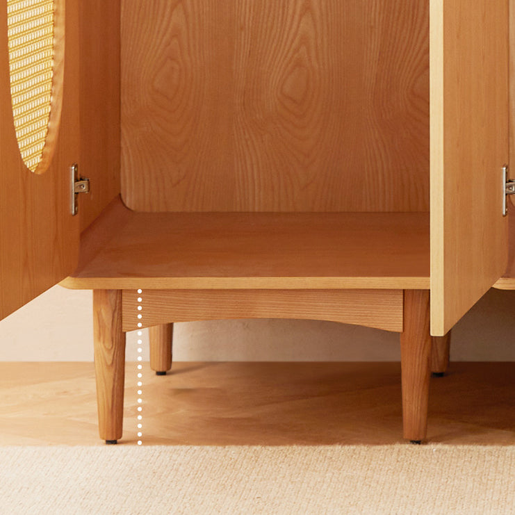 Freestanding Solid Wood Wardrobe Modern Wardrobe with Legs in Natural Clearhalo 'Armoires & Wardrobes' 'armoires_wardrobes' 'Bedroom Furniture' 'furn' 'furn_armoires_wardrobes' 'Furniture' 7163876