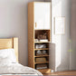 Modern Wood Freestanding Wardrobe Multifunctional Wardrobe with Hinged Door