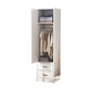 Modern Wood Freestanding Wardrobe Multifunctional Wardrobe with Hinged Door