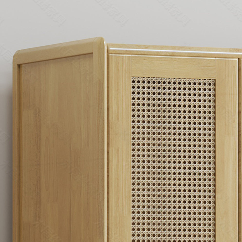 Moderno guardaroba in legno in legno in legno autoportante.