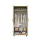 Modern Freestanding Wardrobe Armoire Metal Frame Wardrobe with Clothes Rail