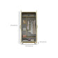 Modern Freestanding Wardrobe Armoire Metal Frame Wardrobe with Clothes Rail