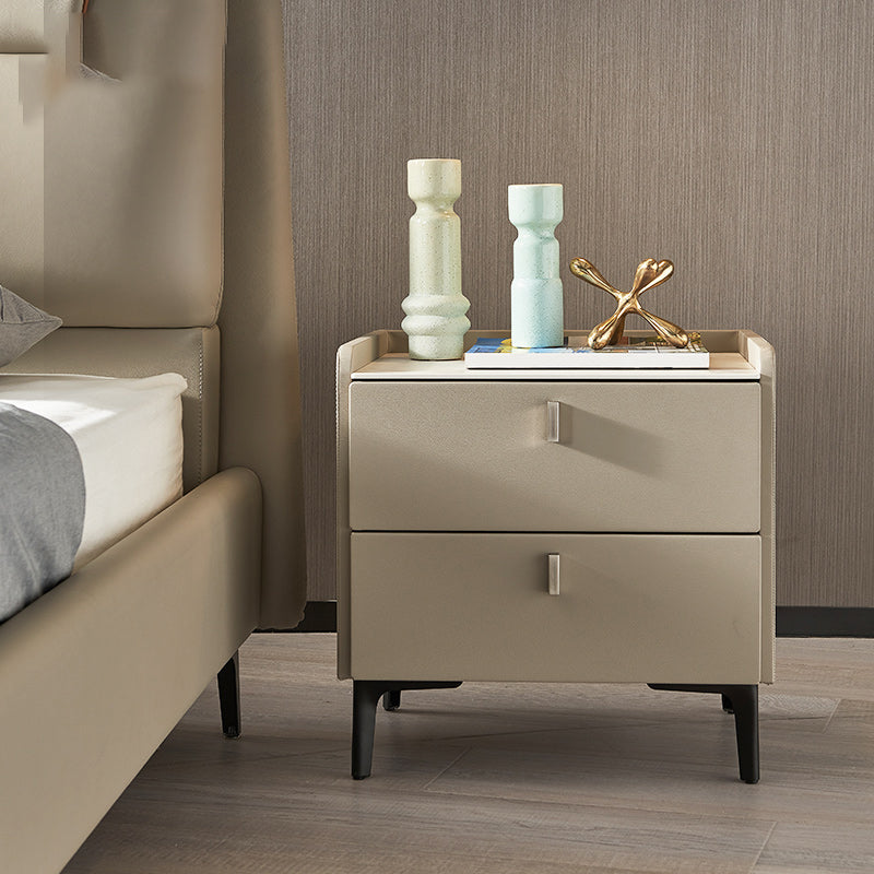 Contemporary Bedside Cabinet Stone Bed Nightstand with Drawers Clearhalo 'Bedroom Furniture' 'furn' 'furn_night_stand' 'Furniture' 'night_stand' 'Nightstands' 7164195