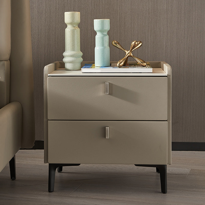 Contemporary Bedside Cabinet Stone Bed Nightstand with Drawers Apricot 1 Piece Clearhalo 'Bedroom Furniture' 'furn' 'furn_night_stand' 'Furniture' 'night_stand' 'Nightstands' 7164197