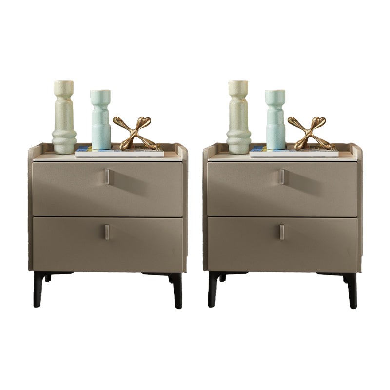 Contemporary Bedside Cabinet Stone Bed Nightstand with Drawers Apricot 2 Piece Set Clearhalo 'Bedroom Furniture' 'furn' 'furn_night_stand' 'Furniture' 'night_stand' 'Nightstands' 7164199