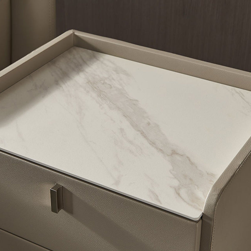 Contemporary Bedside Cabinet Stone Bed Nightstand with Drawers Clearhalo 'Bedroom Furniture' 'furn' 'furn_night_stand' 'Furniture' 'night_stand' 'Nightstands' 7164206