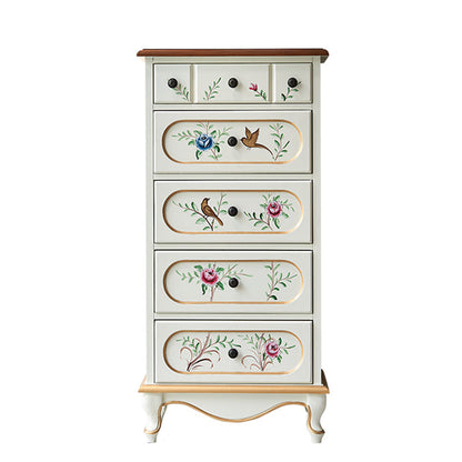 Tocador de cofre de almacenamiento tradicional estadounidense tocador de madera con cajones