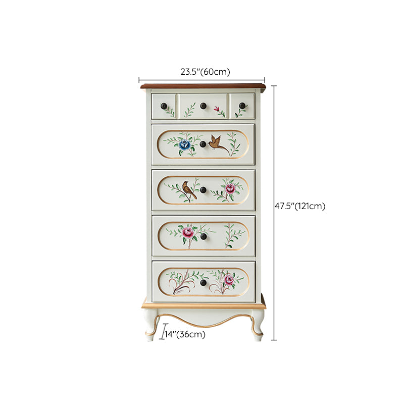 Tocador de cofre de almacenamiento tradicional estadounidense tocador de madera con cajones