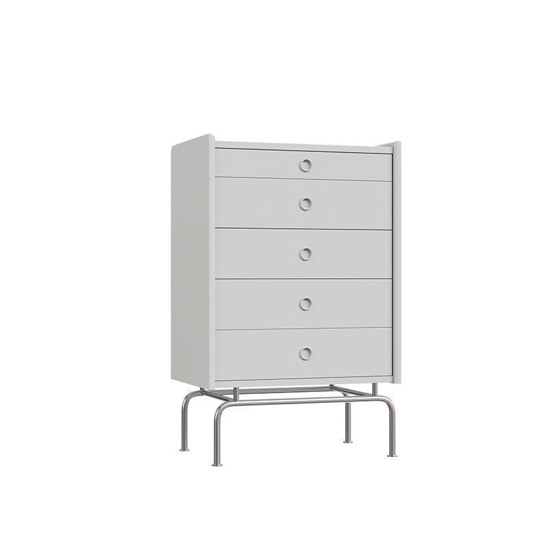 Ultra Modern Storage Chest Dresser Wooden Dresser with Drawers 26"L x 16"W x 39"H White Clearhalo 'Bedroom Furniture' 'Dressers & Chests' 'dressers_chests' 'furn' 'furn_dressers_chests' 'Furniture' 7166773