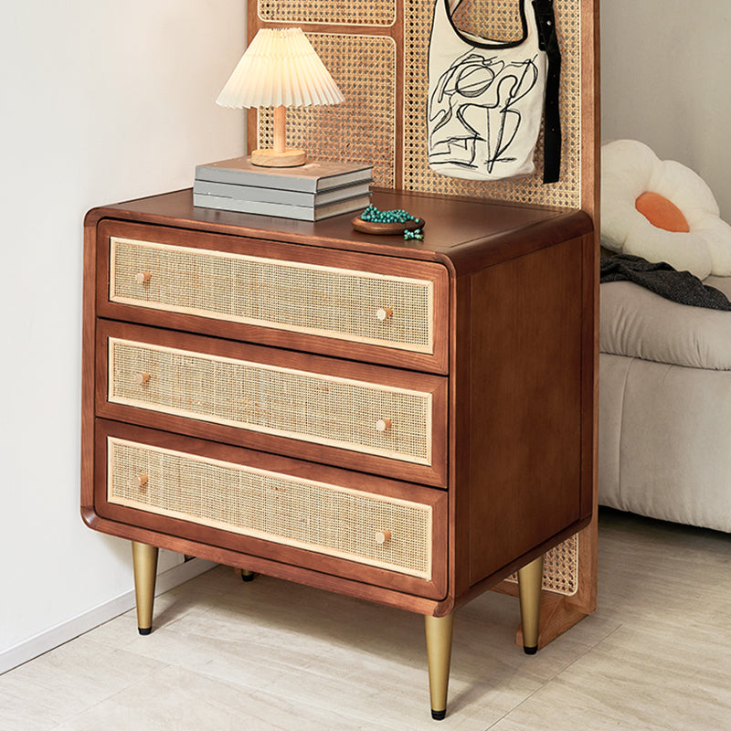 Cómoda cómoda de almacenamiento de madera maciza, cómoda tradicional para dormitorio