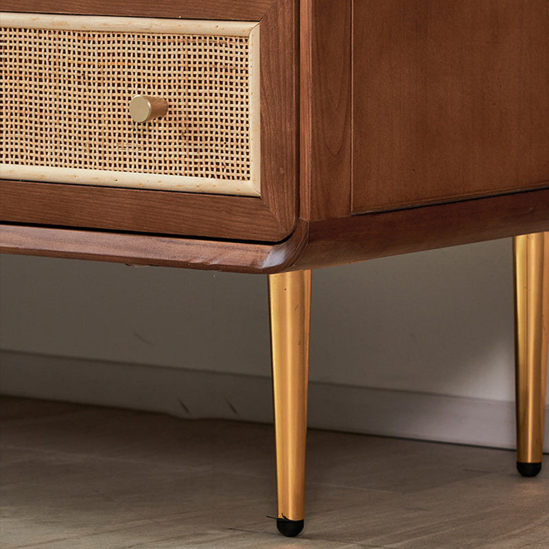 Cómoda cómoda de almacenamiento de madera maciza, cómoda tradicional para dormitorio