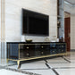 Console multimédia TV avec rangement fermé Console multimédia Glam avec tiroirs