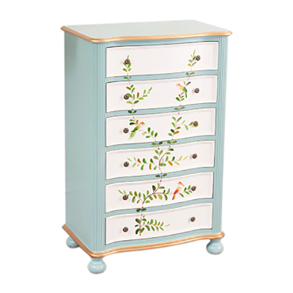 Traditional Storage Chest Solid Wood Dresser with 6/4/5 Drawers 32"L x 19"W x 49"H Light Blue Clearhalo 'Bedroom Furniture' 'Dressers & Chests' 'dressers_chests' 'furn' 'furn_dressers_chests' 'Furniture' 7169498