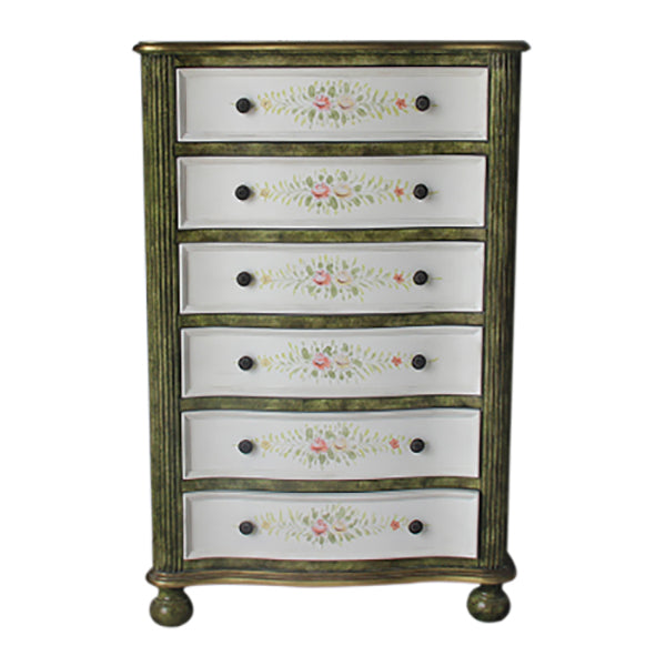 Traditional Storage Chest Solid Wood Dresser with 6/4/5 Drawers 32"L x 19"W x 49"H Light Green Clearhalo 'Bedroom Furniture' 'Dressers & Chests' 'dressers_chests' 'furn' 'furn_dressers_chests' 'Furniture' 7169499