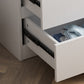 Cassettiera contemporanea doppia in legno per camera da letto