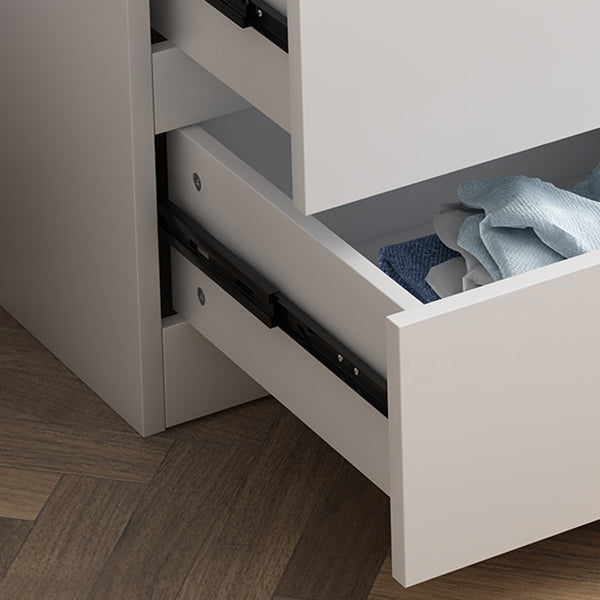 Cassettiera contemporanea doppia in legno per camera da letto