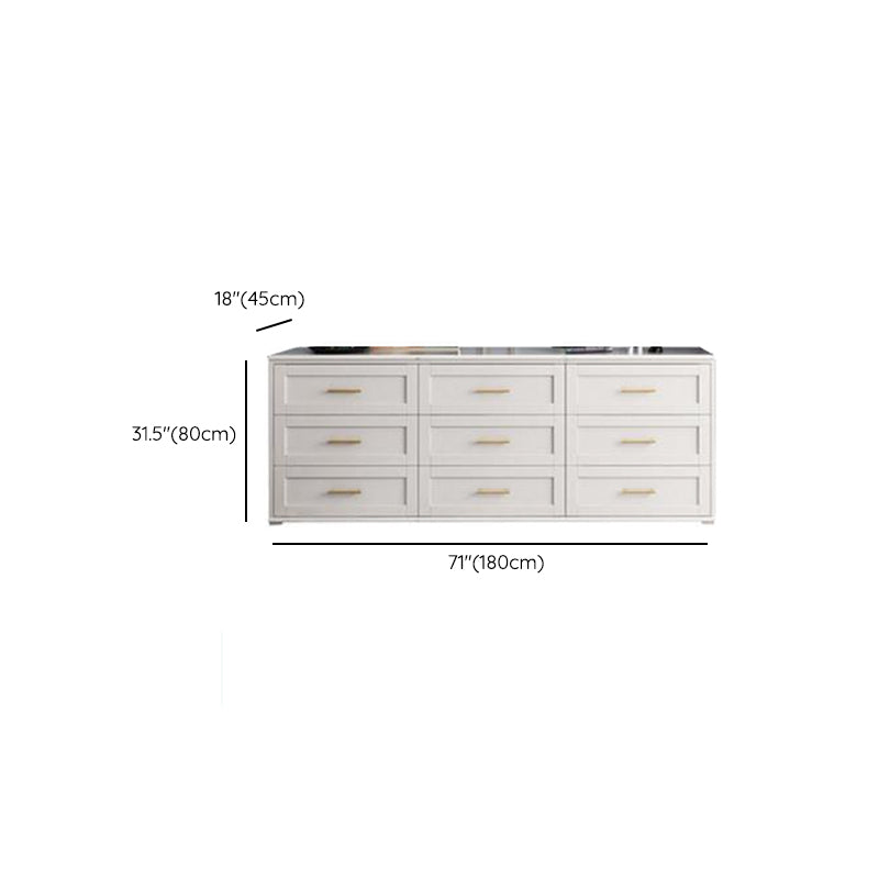 Commode classique de coffre de stockage en bois solide de coffre de rangement glamour, largeur de 17,55 pouces