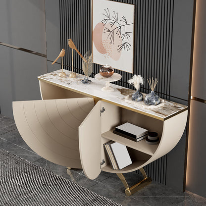 Glam Golden Console Table Doors Included Console Sofa Table for Hall