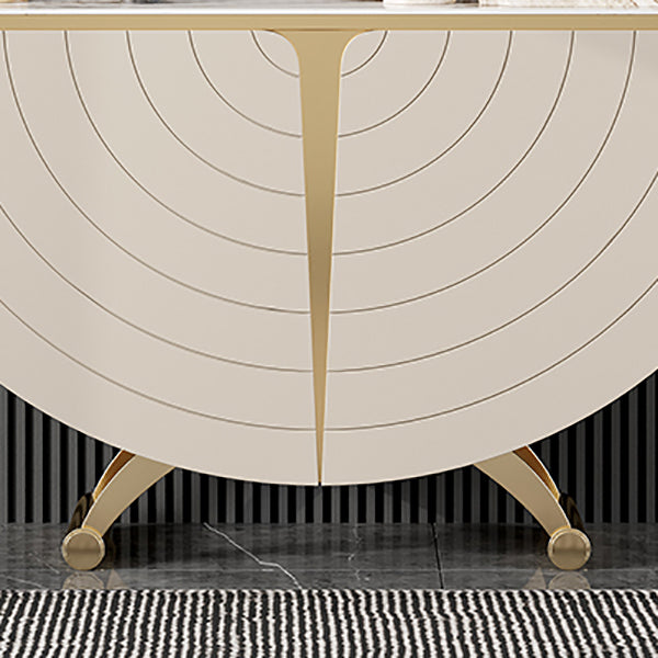 Glam Golden Console Table Doors Included Console Sofa Table for Hall