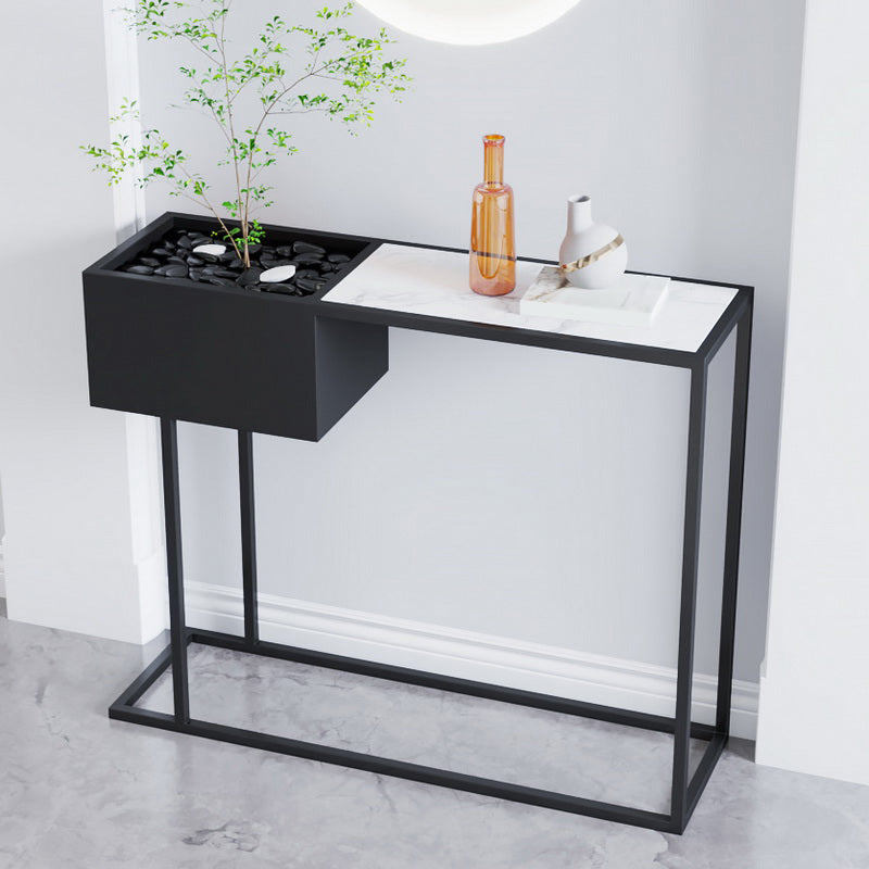 Table de consola negra contemporánea Mesa de sofá de consola rectángica para Hall
