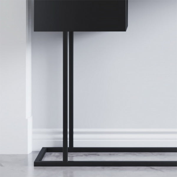 Table de consola negra contemporánea Mesa de sofá de consola rectángica para Hall