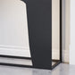 Mesa de consola rectangular contemporánea mesa de sofá de consola negra para hall