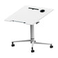 Modern Style Office Desk Rectangular Shape White/Brown/Natural Movable Table with Wheels