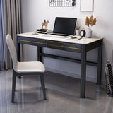 Contemporary Office Desk Antique Finish Solid Wood Computer Desk Clearhalo 'furn' 'furn_office_desk' 'Furniture' 'Office Desks' 'Office Furniture' 'office_desk' 7169819