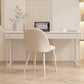 Contemporary Rectangular White Office Desk Iron Base Writing Desk for Home