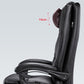Black Leather Arm Chair Adjustable Seat Height Managers Chair